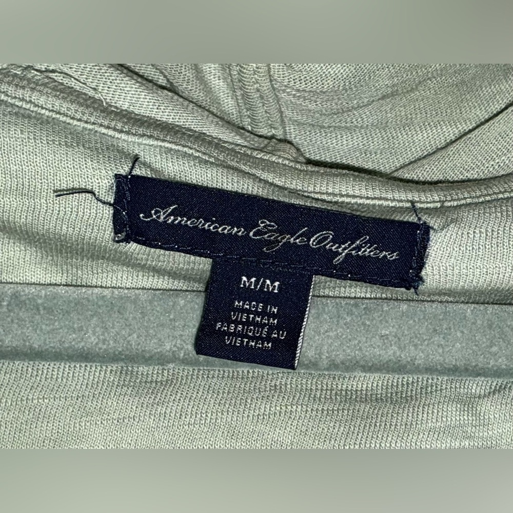 American Eagle Outfitters Sage Green Lightweight Zip-Up with Hood - Picture 7 of 8